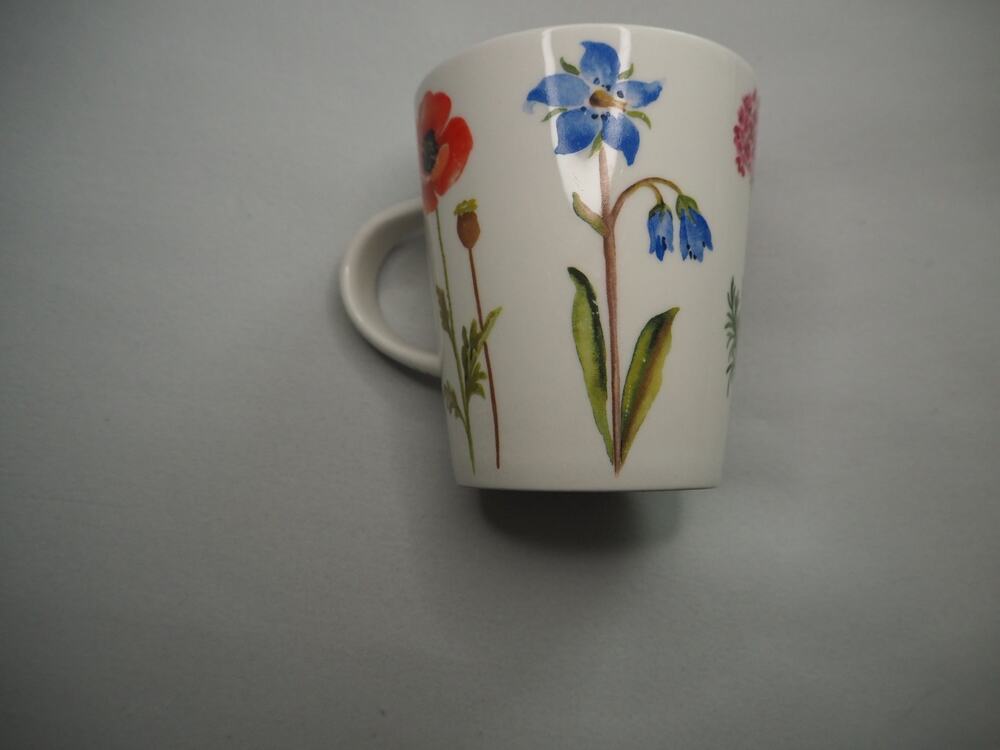 Rose of England Fine Bone China Wildflower Floral Mug Made in England 3.5in Cup